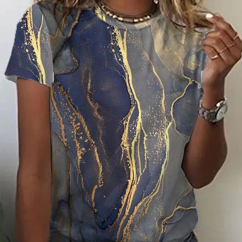 Vila | Eenvoudig bedrukt T-shirt met ronde hals