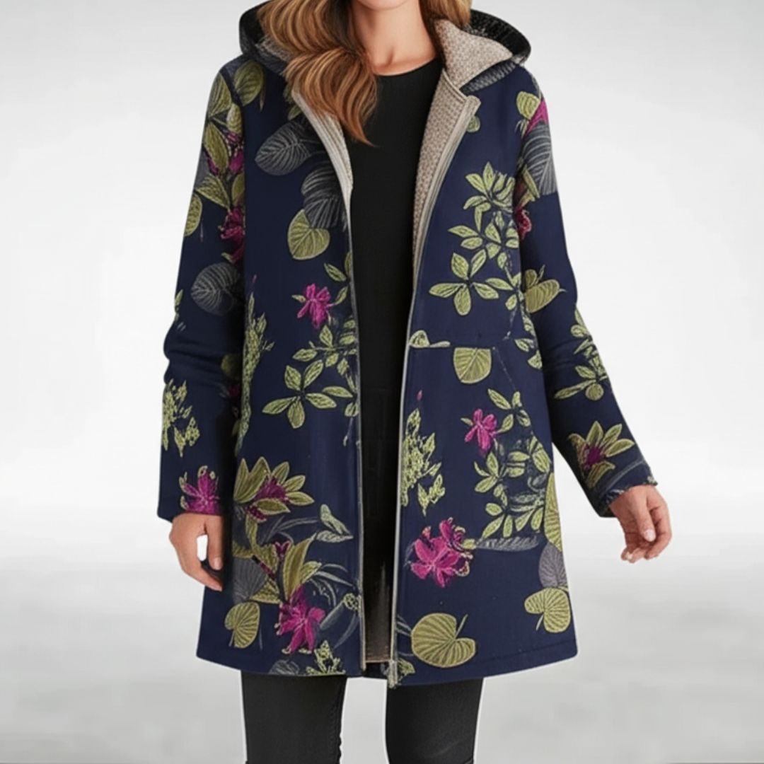 Leilani | Stijlvol fleecejack met bloemenmotief