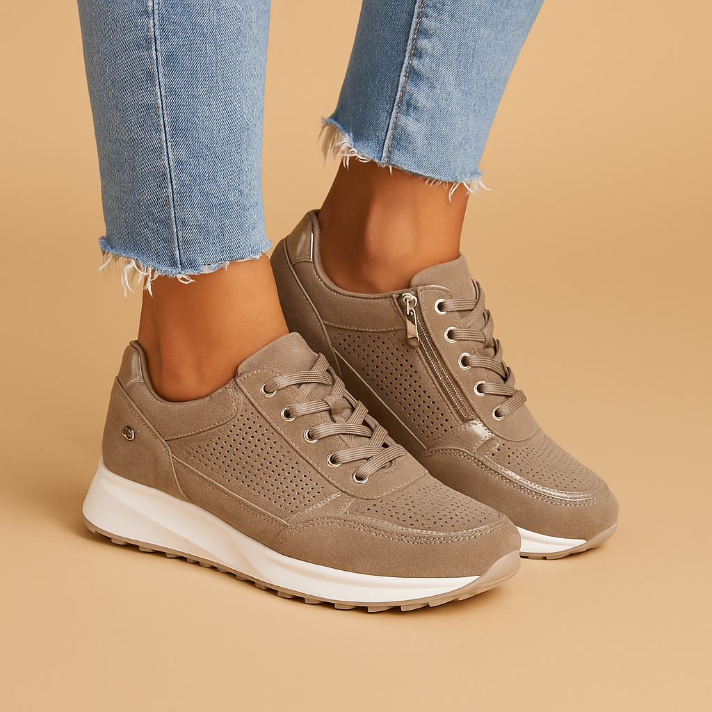 Marije | Ademend lichtgewicht sneakers met rits voor dames