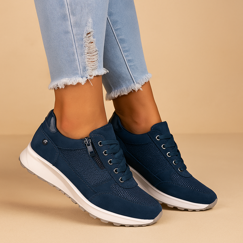 Marije | Ademend lichtgewicht sneakers met rits voor dames