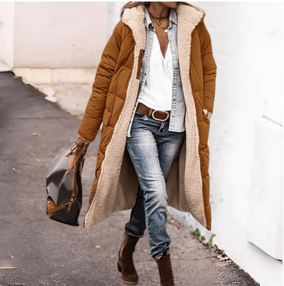 Avarena | Warme omkeerbara Parka-jas met sherpa-voering