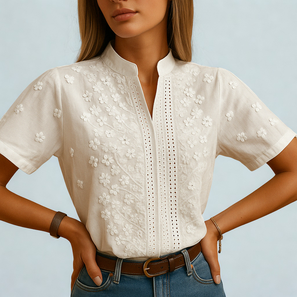 Elvira | Modieuze witte blouse voor dames