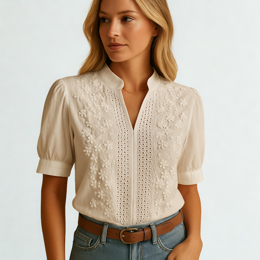 Elvira | Modieuze witte blouse voor dames