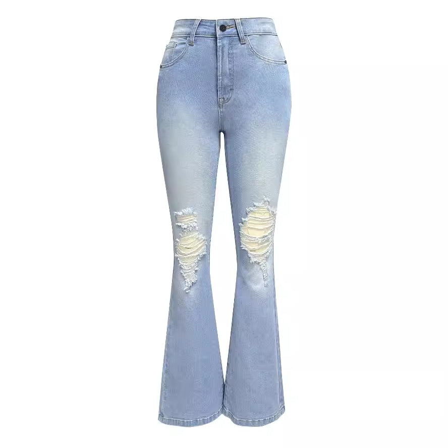 Elva | Ripped Flare Jeans
