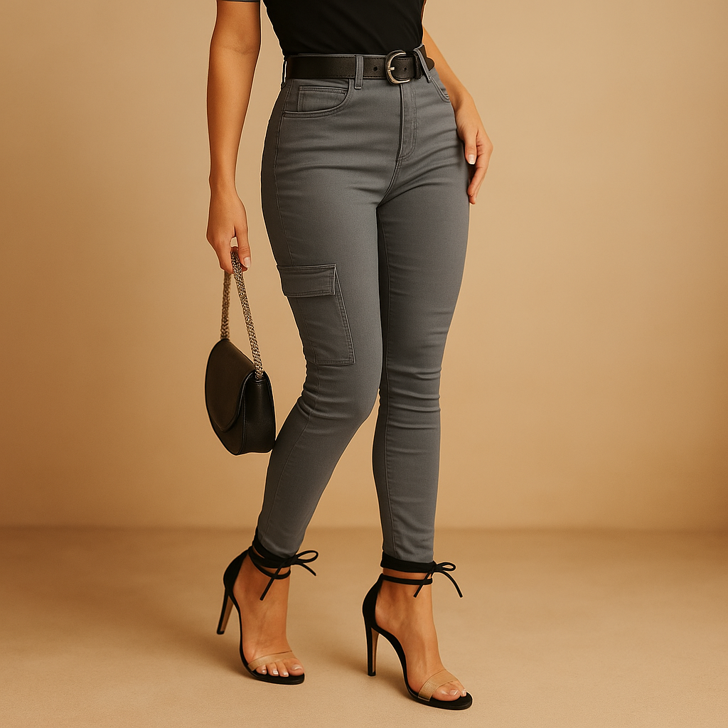 Jill | Cargobroek van katoen met elastische enkels voor dames