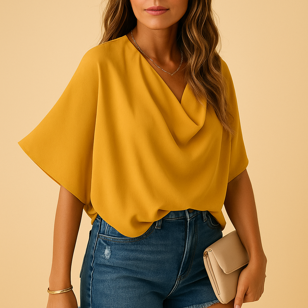Vera | Luchtige chiffon blouse met vleermuismouwen voor dames