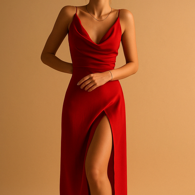 Mila | Elegante maxi jurk dames met V-hals