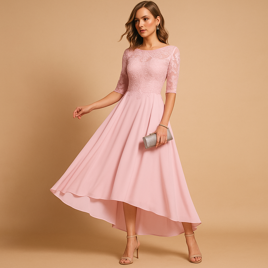 Mara | Feestjurk met kanten details en flatterende pasvorm voor dames