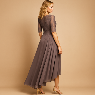 Mara | Feestjurk met kanten details en flatterende pasvorm voor dames