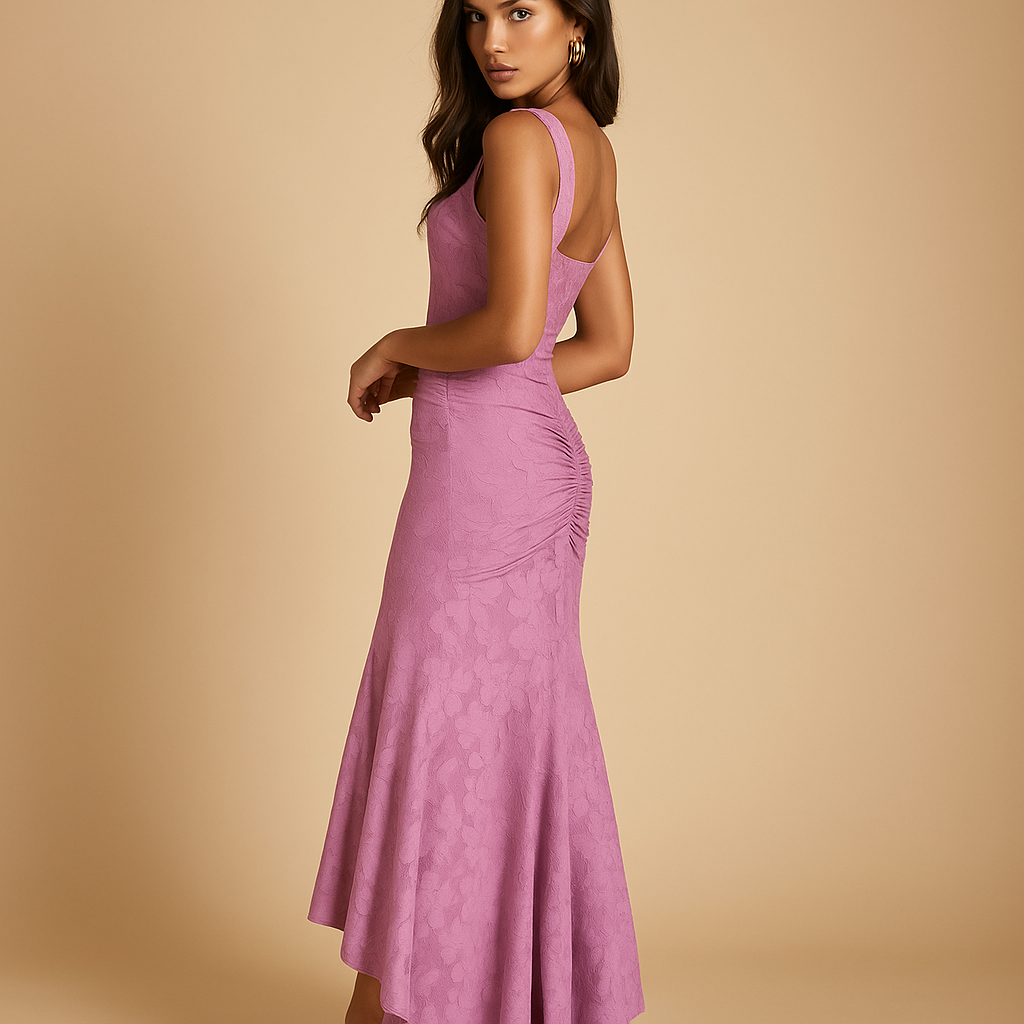 Vivienne | Gebloemde midi-jurk met luchtige pasvorm voor dames