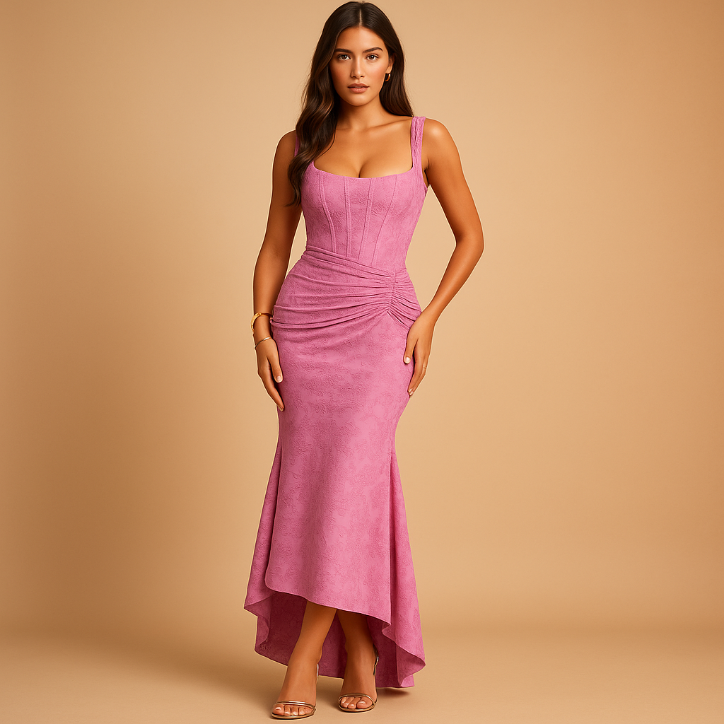 Vivienne | Gebloemde midi-jurk met luchtige pasvorm voor dames