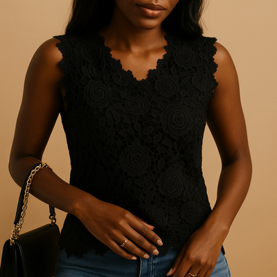 Rela | Kanten blouse met ronde hals voor dames