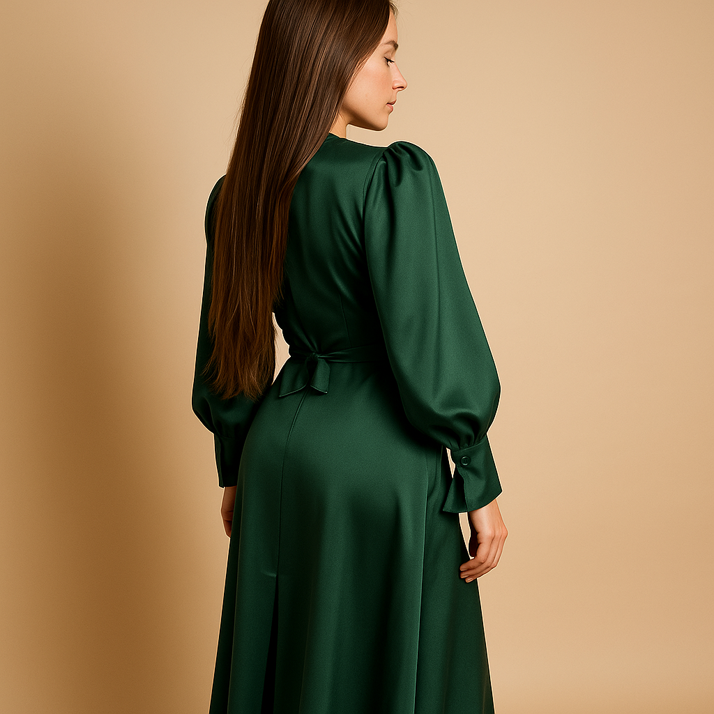 Tara | Lange jurk met tailleband en elegante snit voor dames