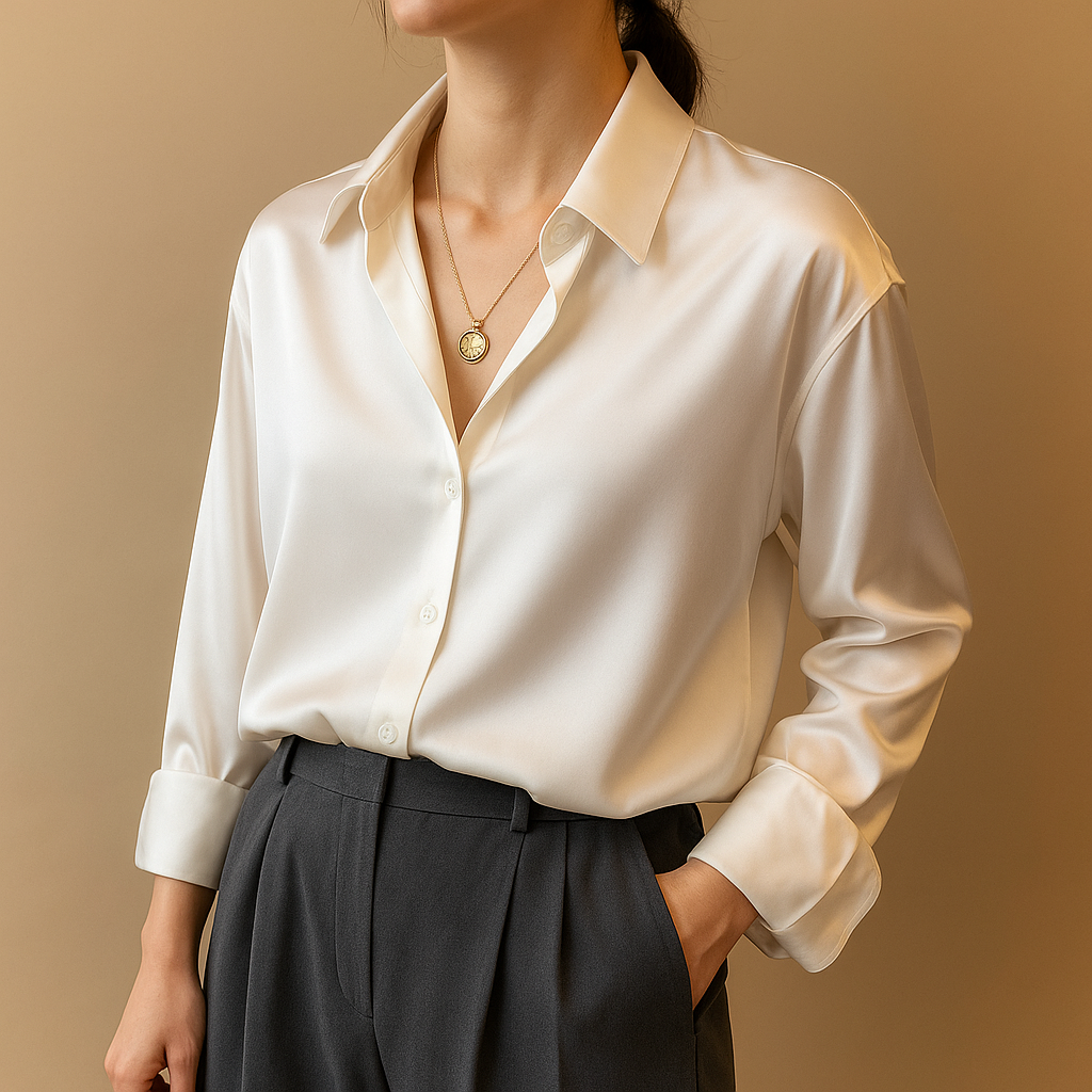 Viviette | Luchtige blouse met V-hals en knoopsluiting voor dames