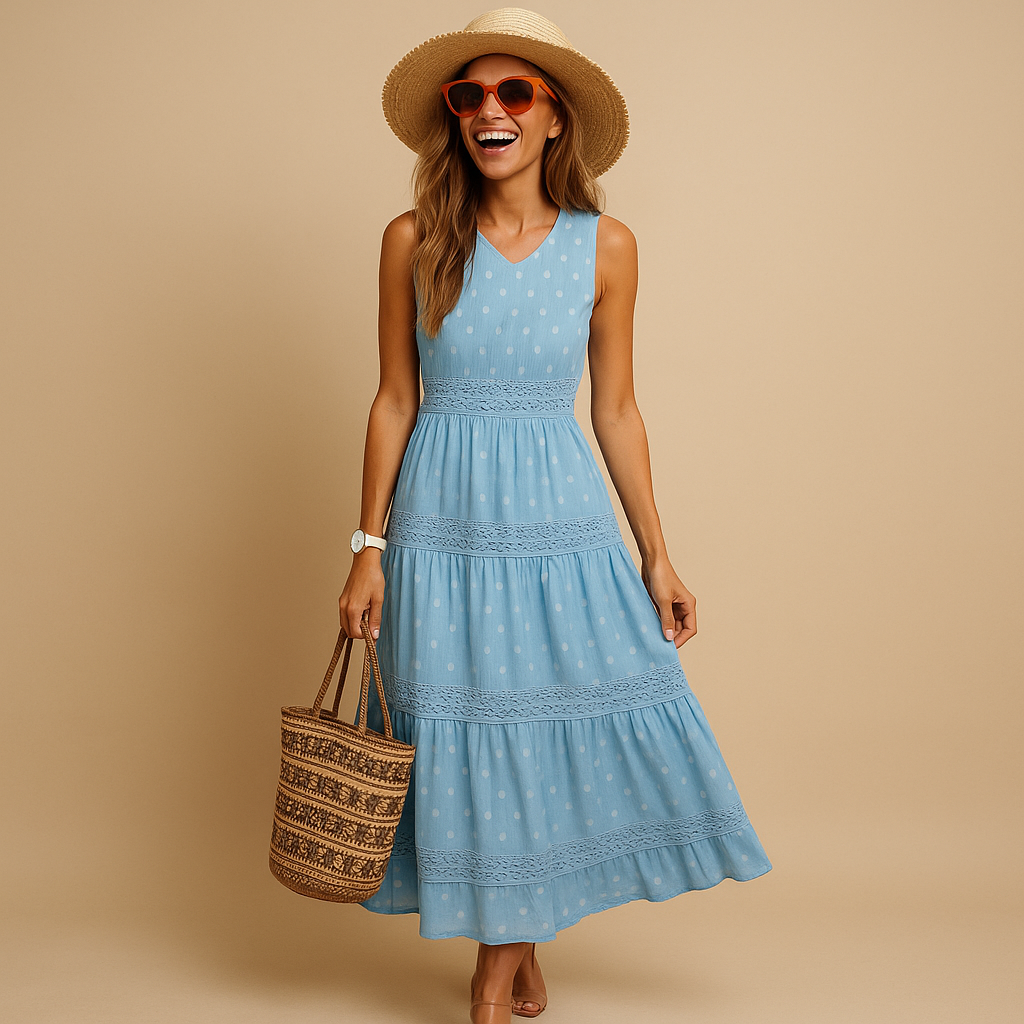 Cecilia | Maxi zomerjurk met vloeiende pasvorm voor dames