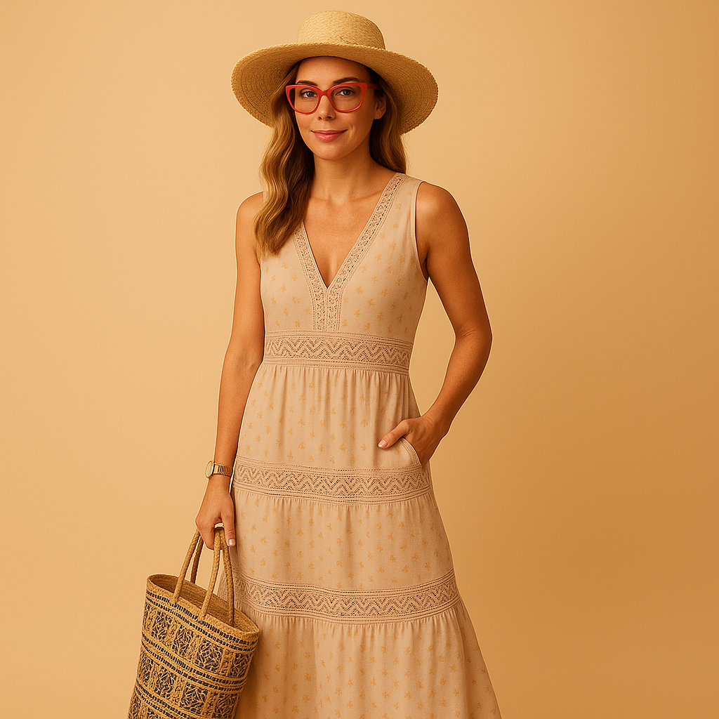 Cecilia | Maxi zomerjurk met vloeiende pasvorm voor dames