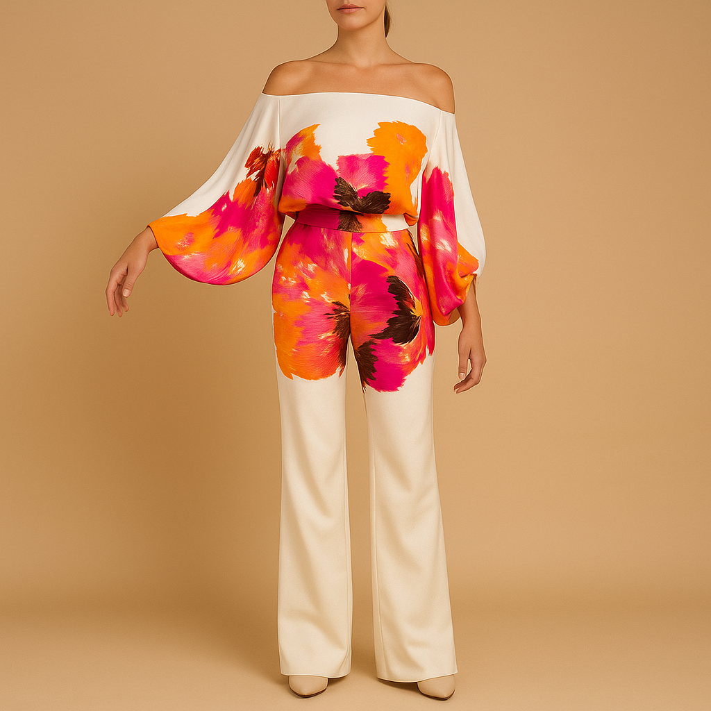 Camille | Tweedelige outfit met off-shoulder top voor dames