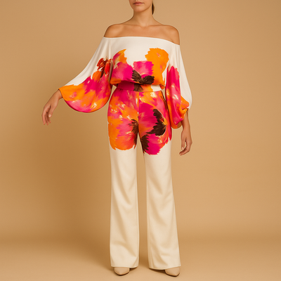 Camille | Tweedelige outfit met off-shoulder top voor dames