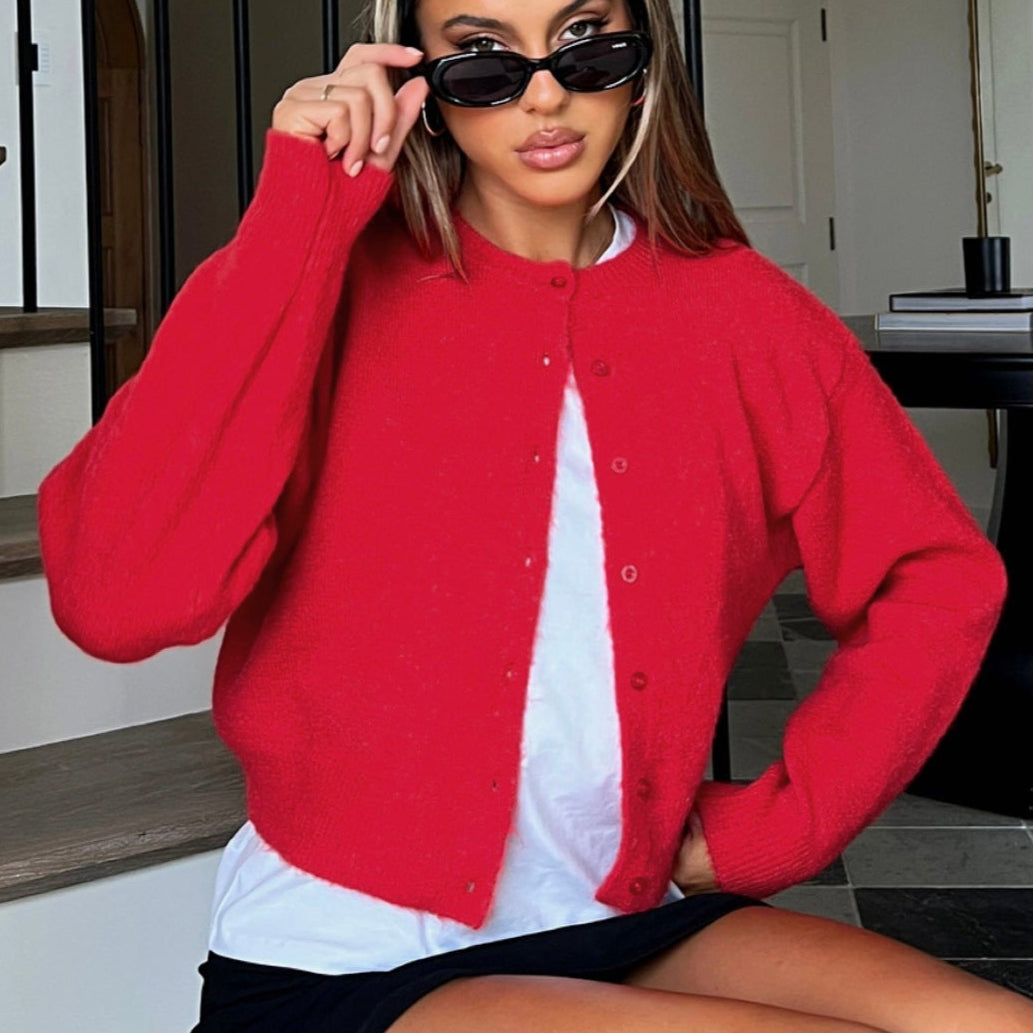 Vera | Rode Cardigan