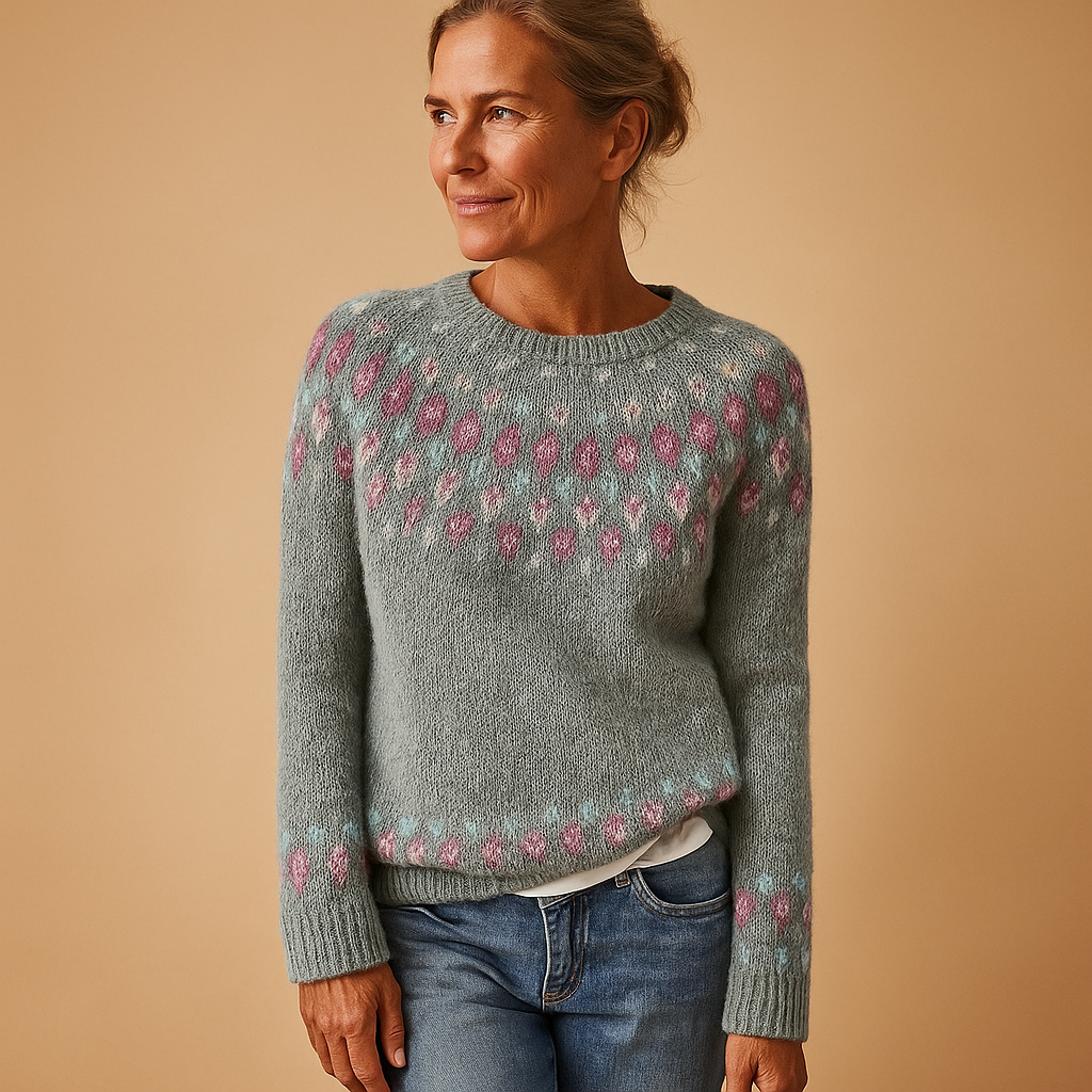 Maeve | Wollen trui met unieke print voor dames