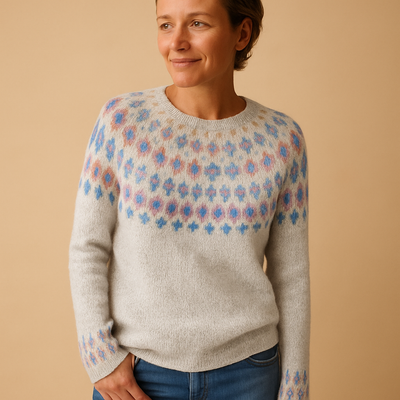 Maeve | Wollen trui met unieke print voor dames